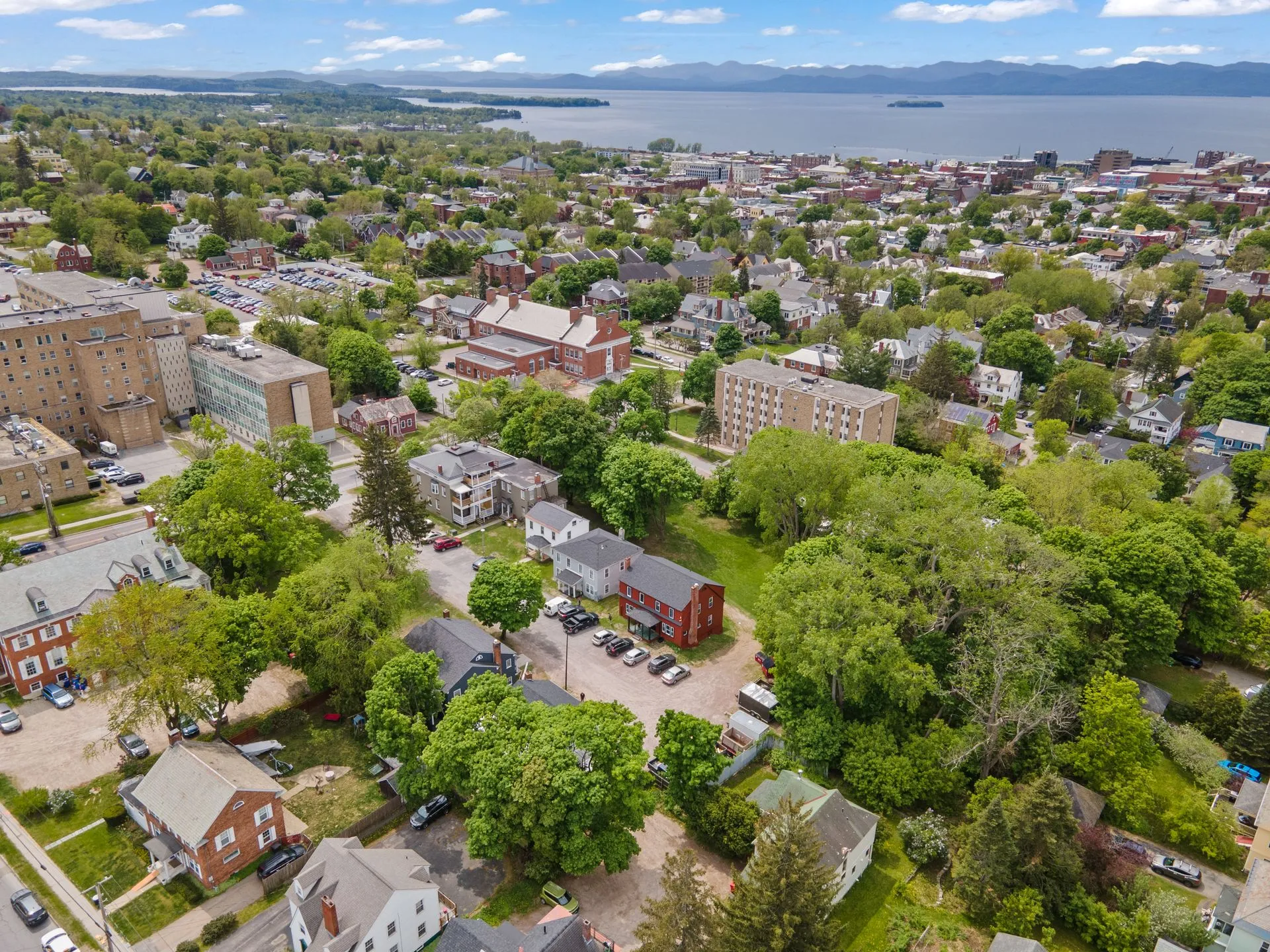 Aerial view of Burlington, Vermont