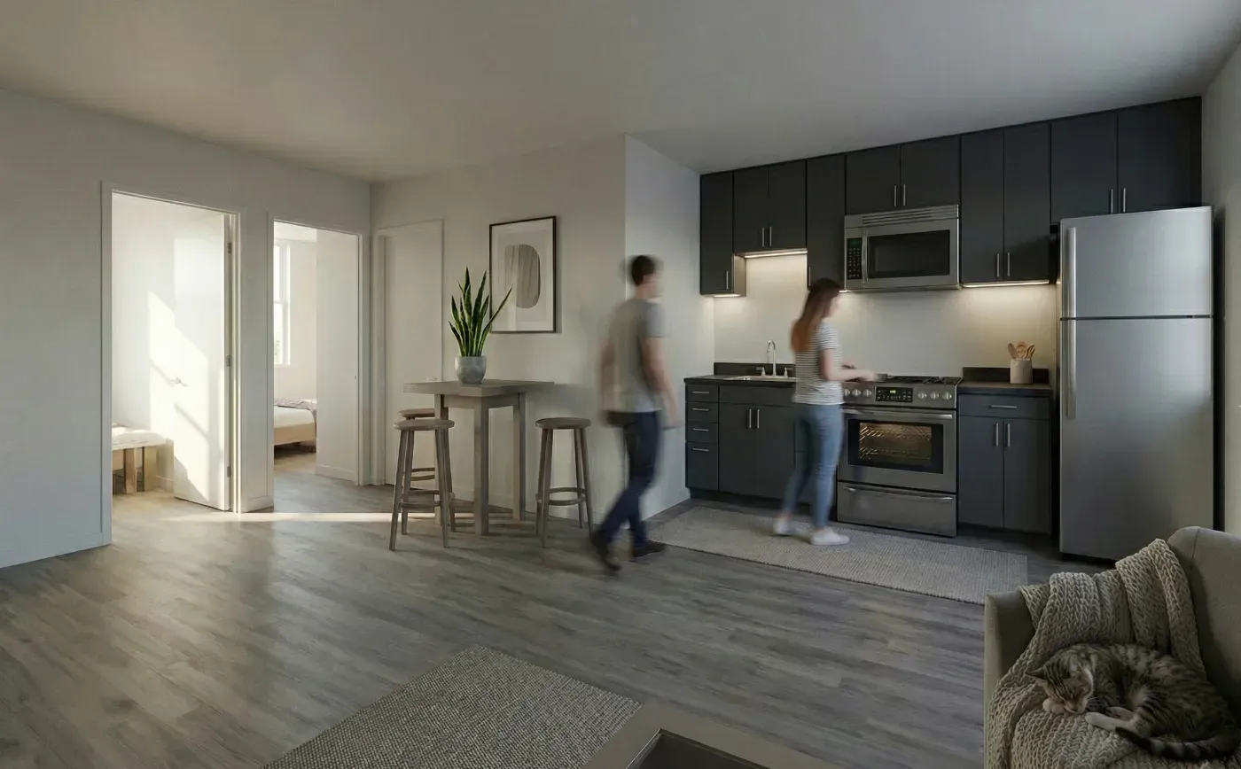 North Street one-bedroom rendering